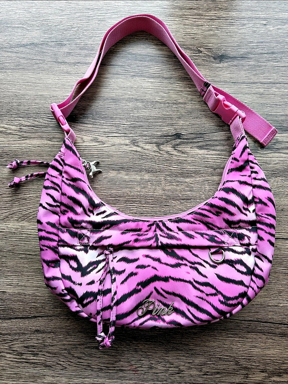 PINK & Black Animal Print Shoulder Bag